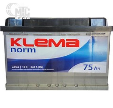 Аккумулятор KLEMA 6СТ-75 Аз Normal EN680A   276x175x190 мм
